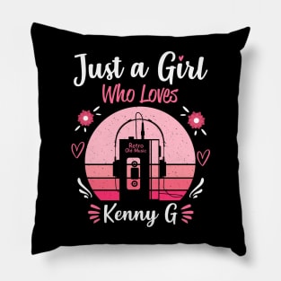 Just A Girl Who Loves Kenny G Retro Headphones Pillow