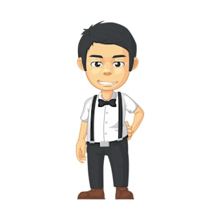 Young Man Character with Bowties T-Shirt