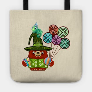 Bear and Chameleon Party Time Tote