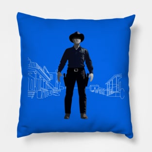 Robot Gunslinger Pillow