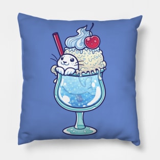 Ice Cream Soda Seal Pillow