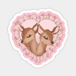 two headed deer Magnet