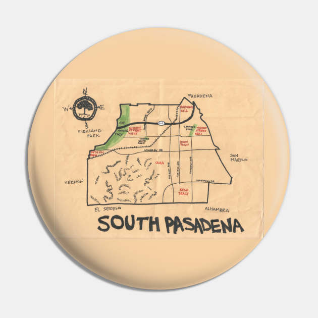 South Pasadena Pin by PendersleighAndSonsCartography