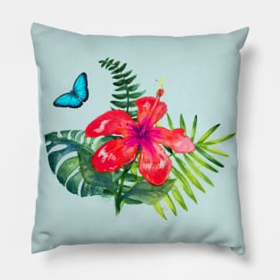 Tropical Hibiscus Pillow