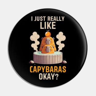 Kawaii Capybara Meme Pin