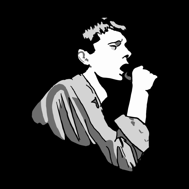 ian curtis arts black white by Berujung Harmony