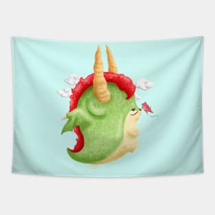 Dragon Got a Kiss From Butterfly Tapestry