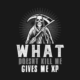 Gamer's Path to XP - Retro Gaming Design with Reaper T-Shirt