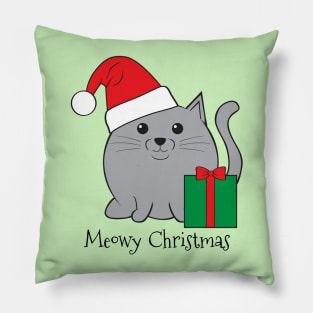 Meowy Christmas Pillow