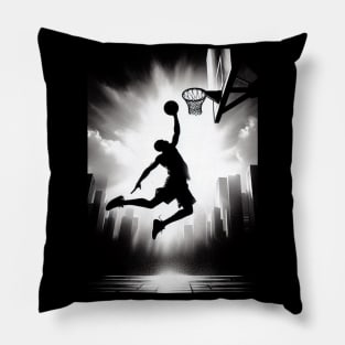 Basketball player going to the basket Pillow
