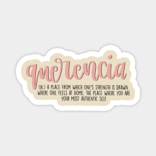 Querencia Aesthetic Word Definition Magnet