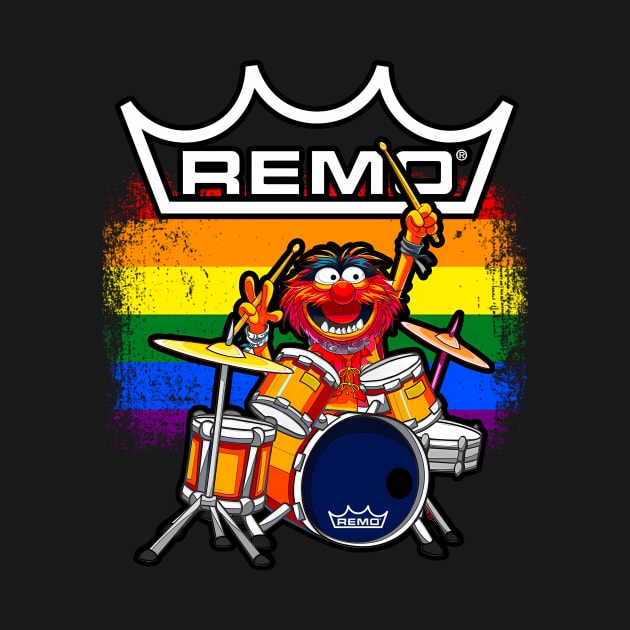 Gay Lgbt Animal Drummer 10 - Musicians And Drummer T by keng-dela