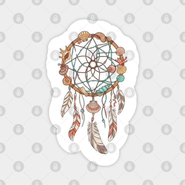 Ocean Spirit Dreamcatcher Magnet by Ink Lines