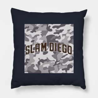 slam diego curve path blue army pattern 2 Pillow