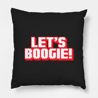 Let's Boogie (Red Logo - Dark) Pillow