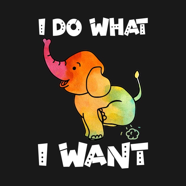 I Do What I Want Elephant Doing Yoga Exhale by Simpsonfft