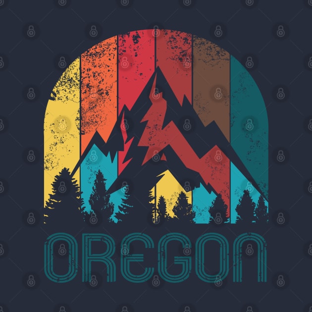 Retro Oregon Design for Men Women and Kids by HopeandHobby