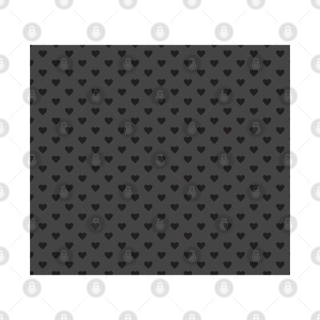 Dark Grey with Black Heart Pattern by squeakyricardo