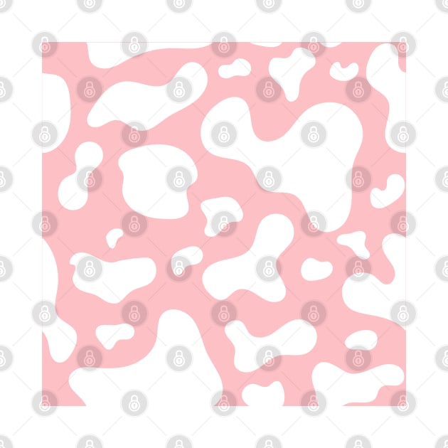 Pink Cow Print by LylaLace Studio