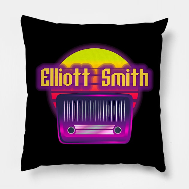 elliot smith retro Pillow by guemudaproject