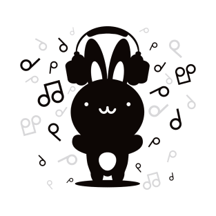 Rabbit_Headphones T-Shirt