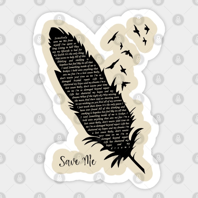 Feather of save me - Jelly Roll - Sticker | TeePublic