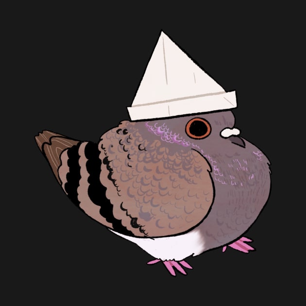 Hat Pigeon by chuckdrawsthings