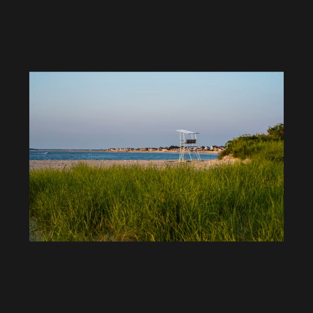 Grass and Lifeguard Chair Green Harbor Beach Marshfield MA by WayneOxfordPh