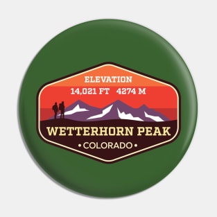 Wetterhorn Peak Colorado - 14ers Mountain Climbing Badge Pin