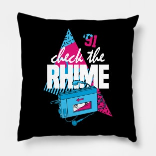 1991 Retro Hip Hop Check Rhime Pillow