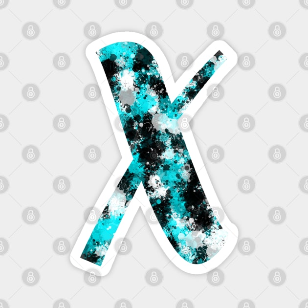 Paint Splash Letter X Magnet by Hip Scarves and Bangles