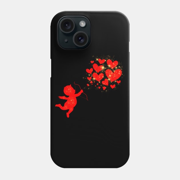 Red cupid Valentine Phone Case by Nano-none