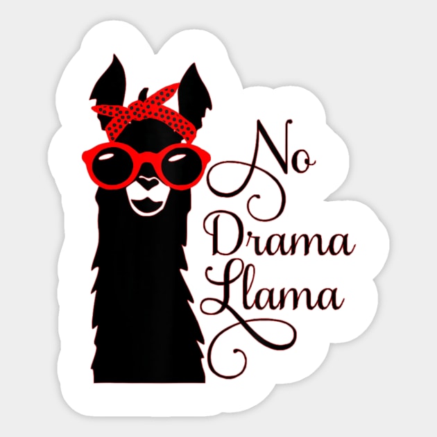 No Drama Llama T-Shirt Cute Lama Sunglasses Shirt No Drama Llama T-Shirt Cute Lama Sunglasses Shirt