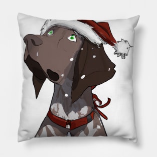 Cute German Shorthaired Pointer Drawing Pillow