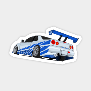 SKYLINE GTR R34 FAST AND FURIOUS Magnet