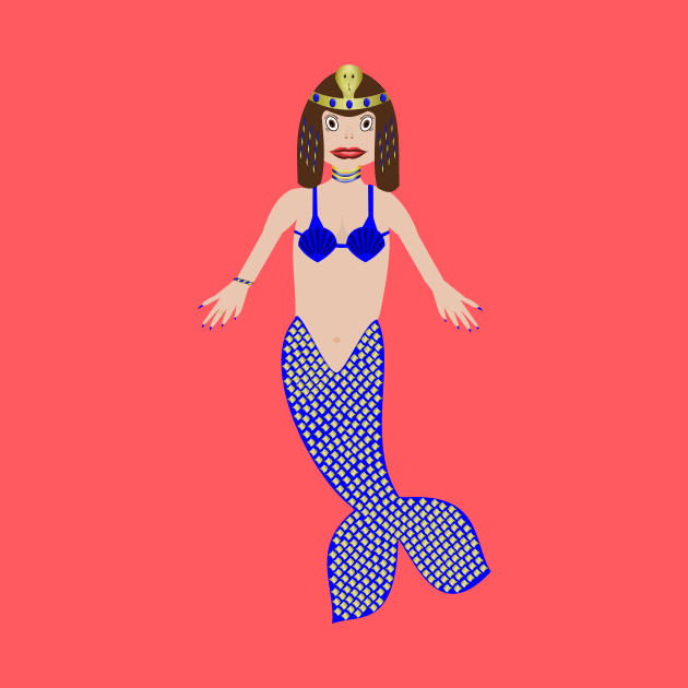 Cleopatra as a Mermaid Fantasy Art by Krystal Raven