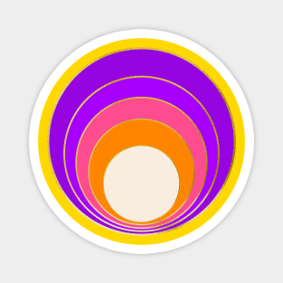 Groovy mod circle design Magnet