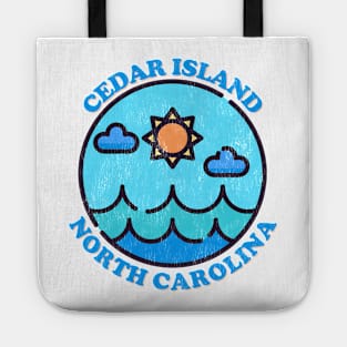 Cedar Island, NC Summertime Vacationing Ocean Skyline Tote