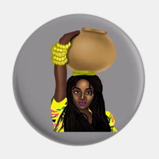 African Girl Pin