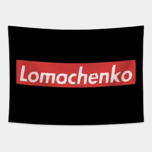 Lomachenko Red Box Logo Tapestry