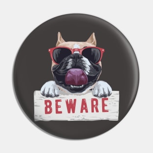 Beware of Frenchie Pin