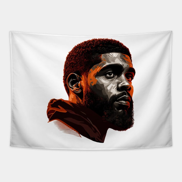 Geometric  weavy Kyrie Basketball Tapestry by EasyTeesy