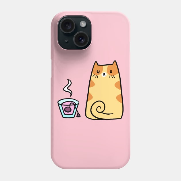 Hot Tea Kitty Phone Case by saradaboru