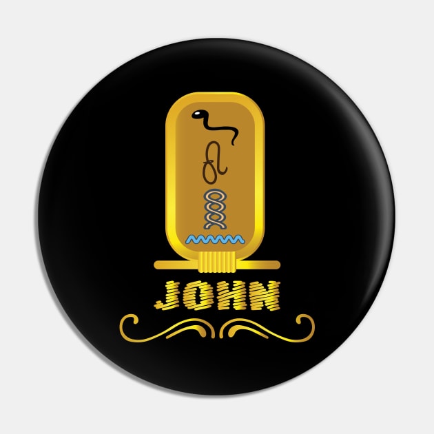 JOHN-American names in hieroglyphic letters-JOHN, name in a Pharaonic Khartouch-Hieroglyphic pharaonic names Pin by egygraphics