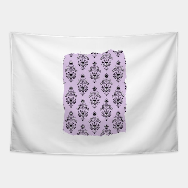 Haunted Mansion Wallpaper Amethyst Purple Tapestry by FandomTrading