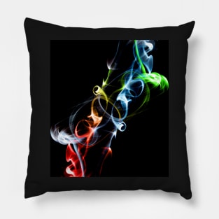 Unique and organic Smoke art spiral Pillow