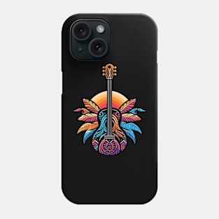 Colorful Feather Guitar Phone Case