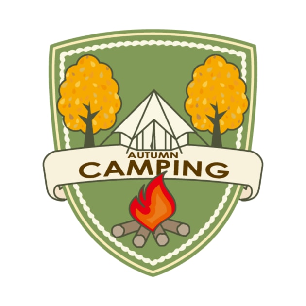 Autumn Camp fire sticker by psanchez