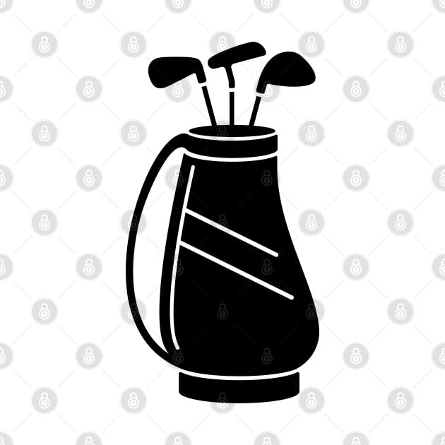 Golf Bag With Golf Clubs by THP Creative