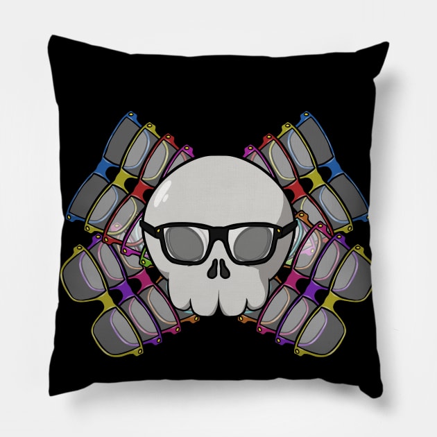 Opticians crew Jolly Roger pirate flag (no caption) Pillow by RampArt